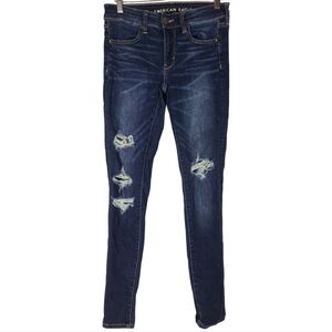 American Eagle distressed skinny jeggings - Size 6 Long